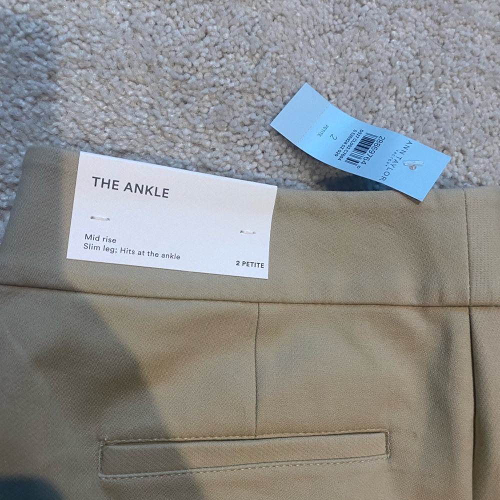2P khaki colored slacks Ann Taylor